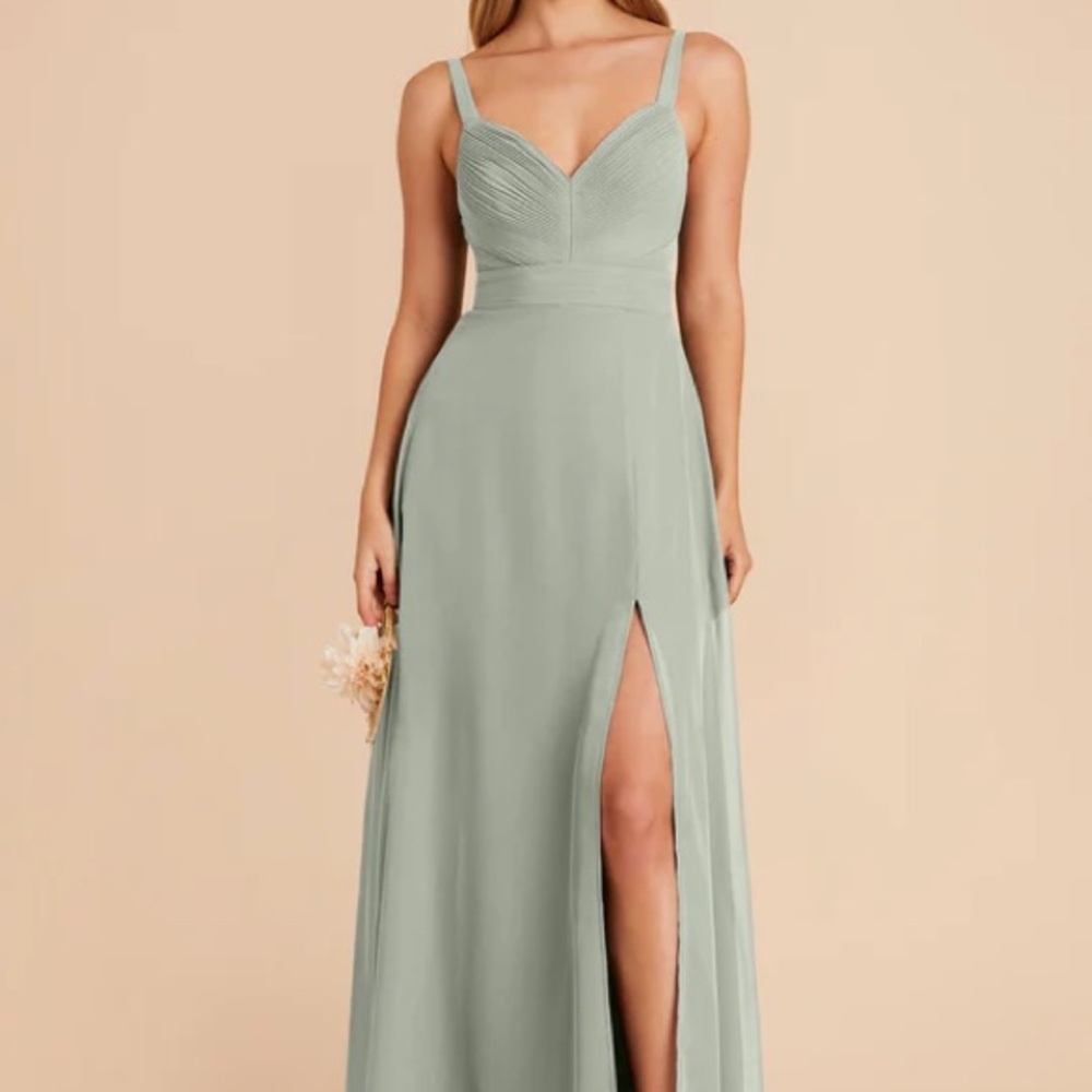 Deborah Chiffon Dress- Birdy Grey Elegant Sage Green Gown/ Bridesmaid Dress
